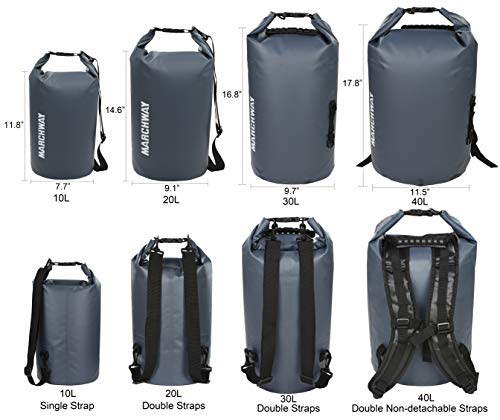 Waterproof Duffel Dry Bag Backpack 5L/10L/20L/30L/40L, Roll Top Pack S –  Bareboat Gear
