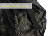 Large Heavy Duty Mesh Bag with Drawstring, 24 x 36 inches, 3 Pack, Black