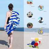 Microfiber Beach Towel Oversized 67'x35' Thin Lightweight Compact Quick Drying and Sand Proof